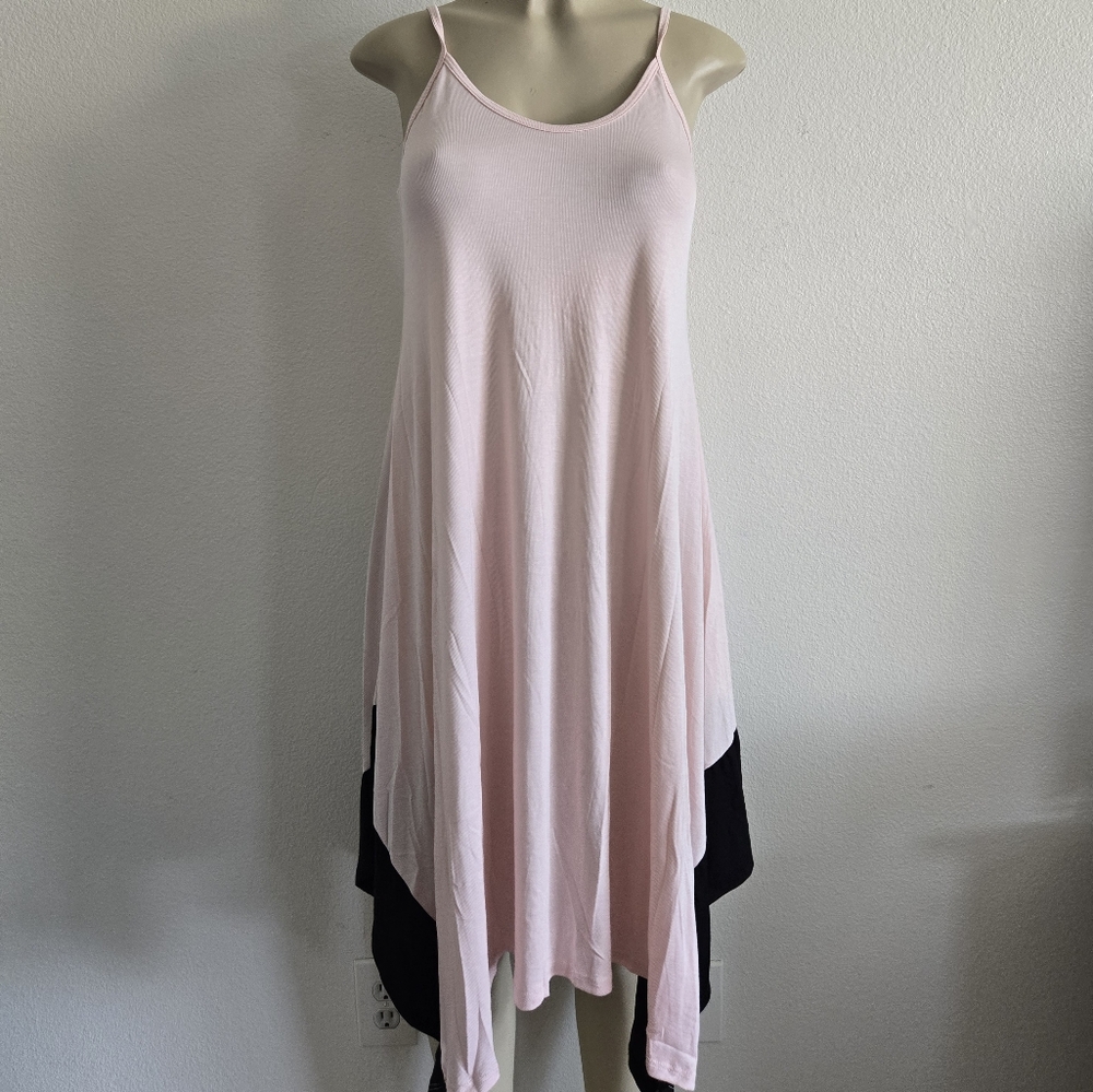 Elegant Pink and Black Women's Dress